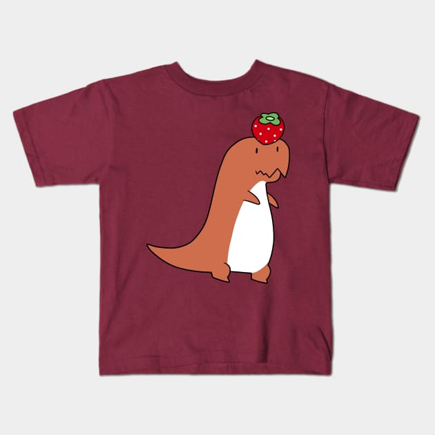 Strawberry T-Rex Kids T-Shirt by saradaboru